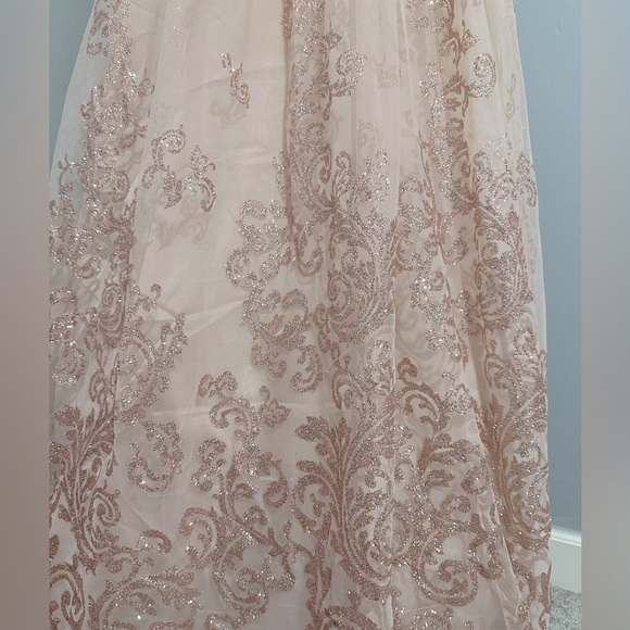 City triangles light pink sparkly prom dress. Size 3. - Picture 3 of 5